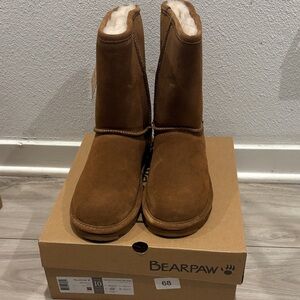 BearPaw Tan Suede Winter Boots